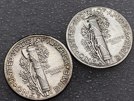 Are-These-Both-1942-D-Over-41-Mercury-Dimes?